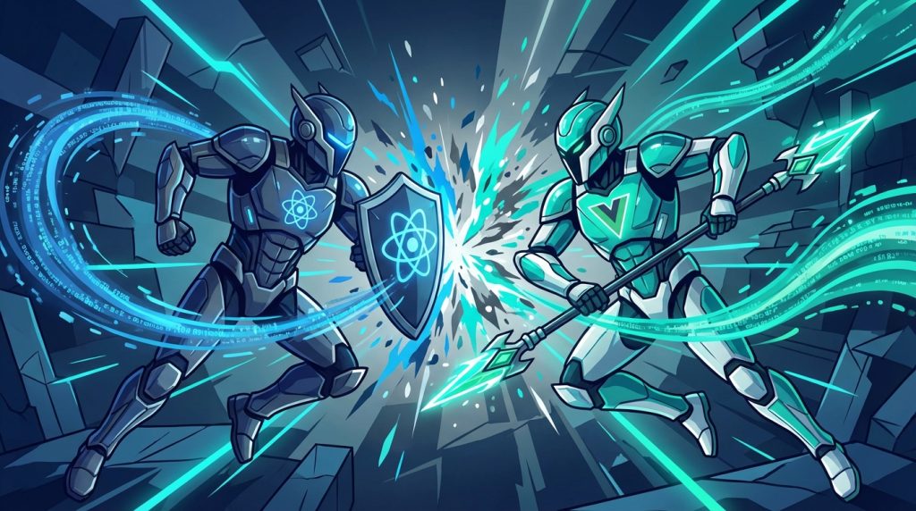 Read more about the article React vs. Vue.js: Which Framework is Winning the War?